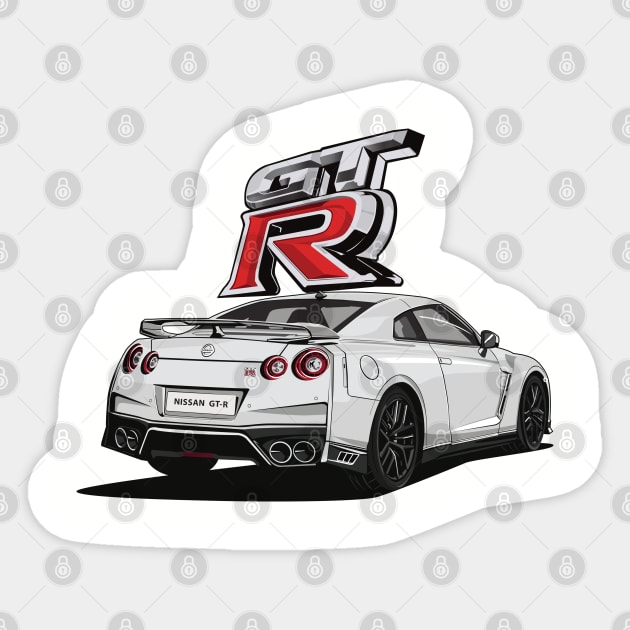 White GT-R Sticker by aimey